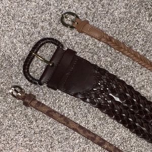 *GIFT WITH PURCHASE OPTION* LOT OF THREE BROWN BELTS - ALL SZ SMALL